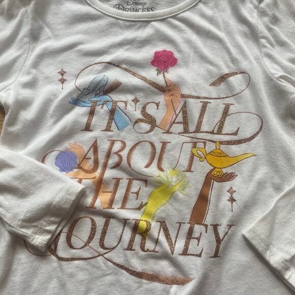 Disney Princess Long Sleeve Graphic Cotton Blend Shirt (Sz. Sm 6/6X) - Picture 5 of 5